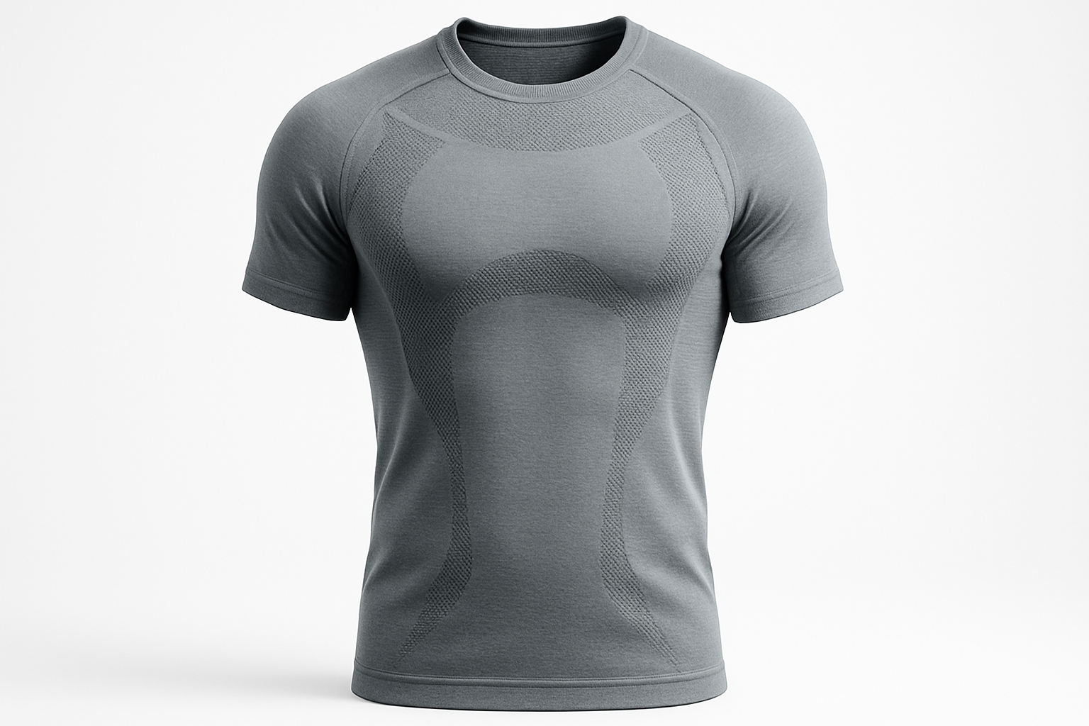Engineered seamless tee with mapped ventilation to reduce hotspots and made with an anti-chafing knit. Built for weightlifting, HIIT, and high-output training. in the color ash for men