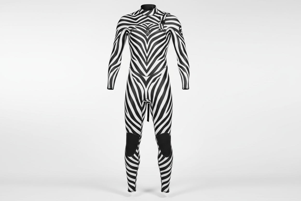 make the wetsuit zebra striped